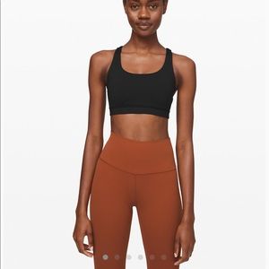 Lululemon black energy bra black sz 10